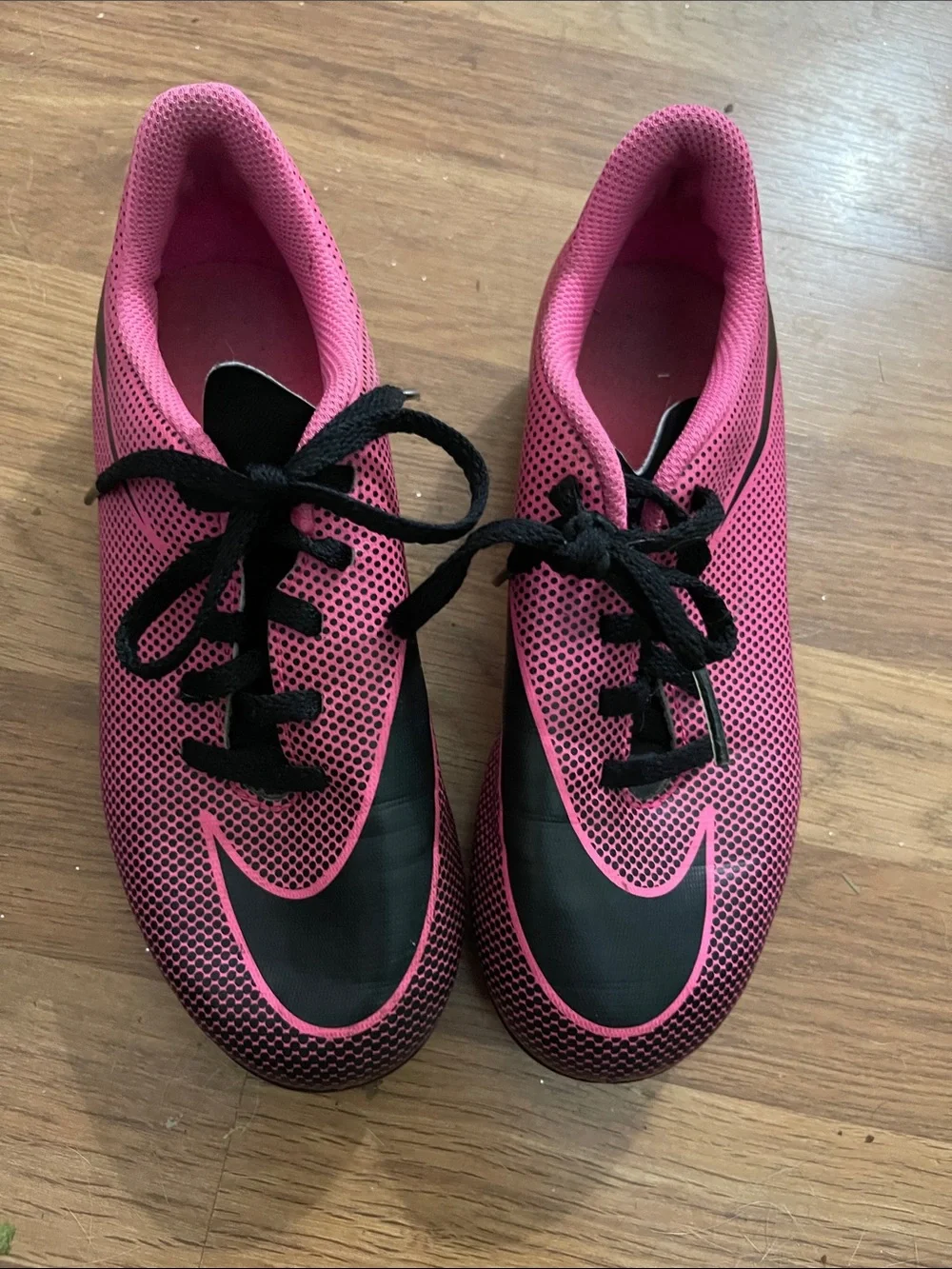 Nike Jr. Bravata Il FG Pink Black Soccer Cleats Girls 2.5 youth